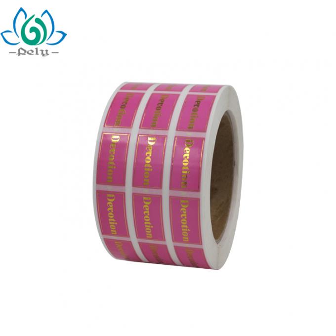 La coutume a imprimé l'or auto-adhésif/label chaud argenté de papier d'aluminium de timbre
