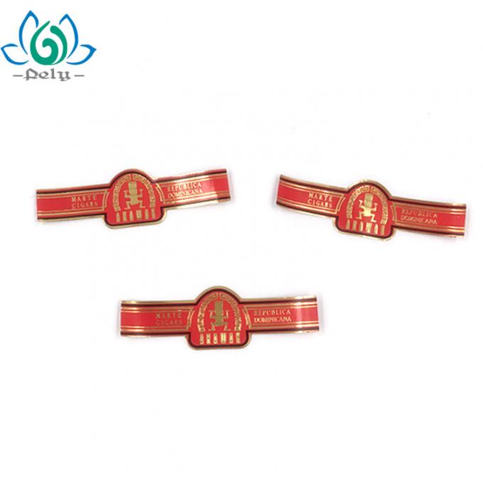 Label imperméable fait sur commande d'Art Paper Printing In Packaging de cigare de feuille d'or